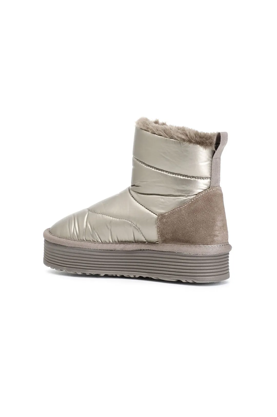 tronchetto in nylon con nastro logo strass antracite