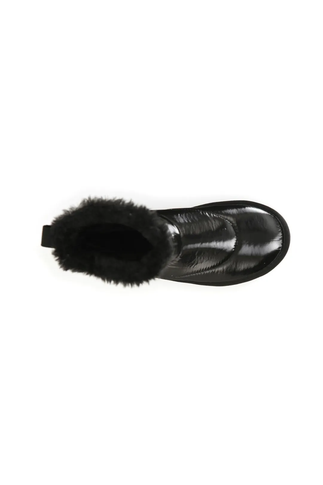 tronchetto in nylon con nastro logo strass nero