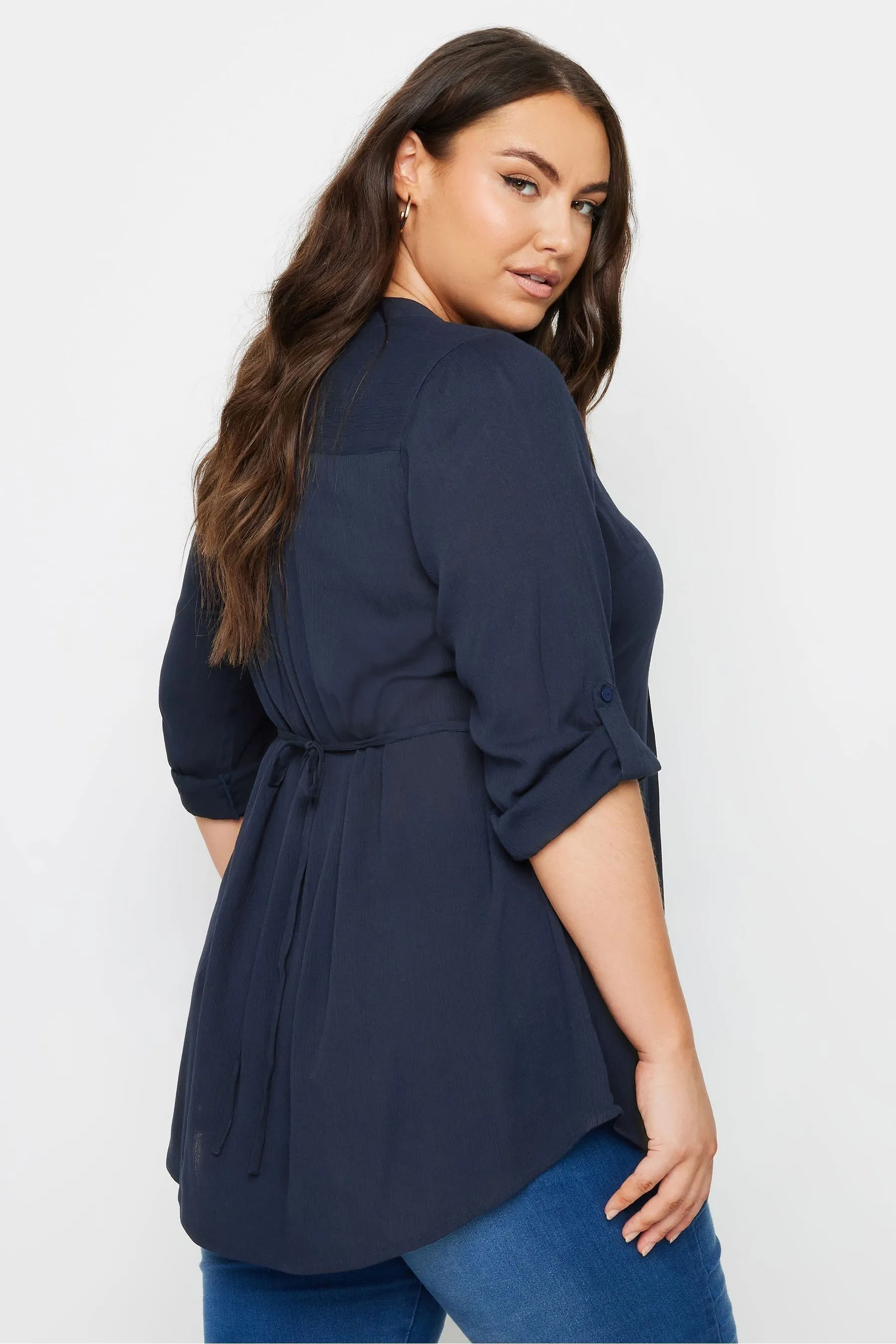 Yours Curve - Camicia decorata con pinze