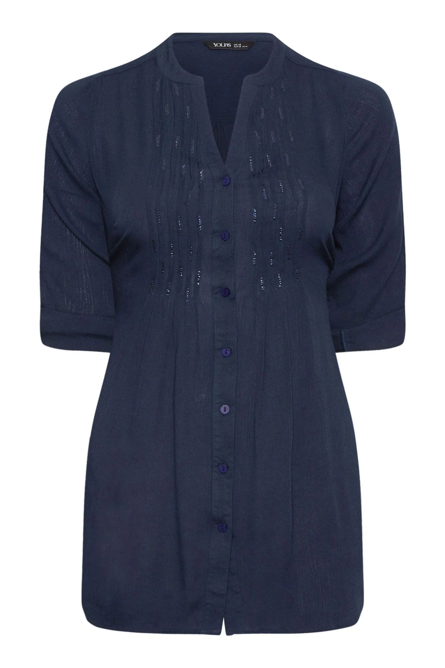 Yours Curve - Camicia decorata con pinze