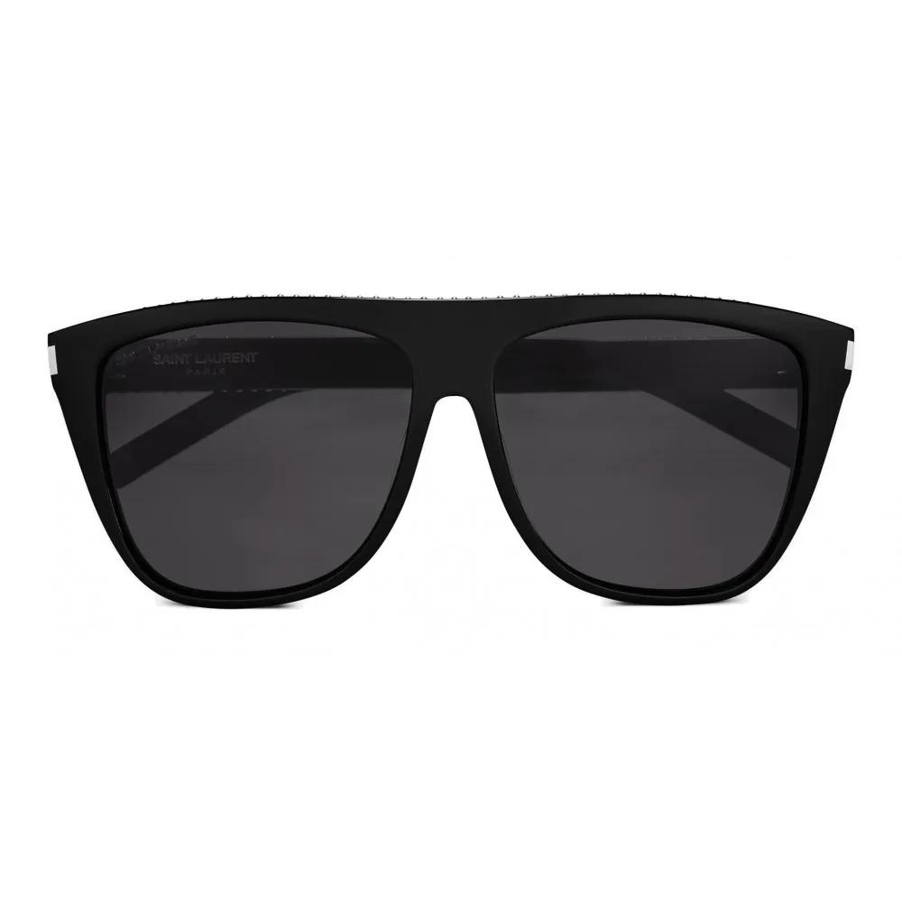 Yves Saint Laurent - Occhiali da Sole New Wave SL 1/F Stars Wellington Quadrati Full Cristalli - Neri - Saint Laurent Eyewear